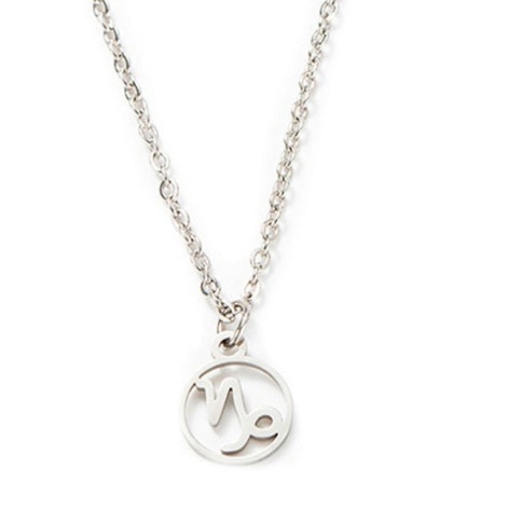 Capricorn Titanium Laser Pendant on Chain